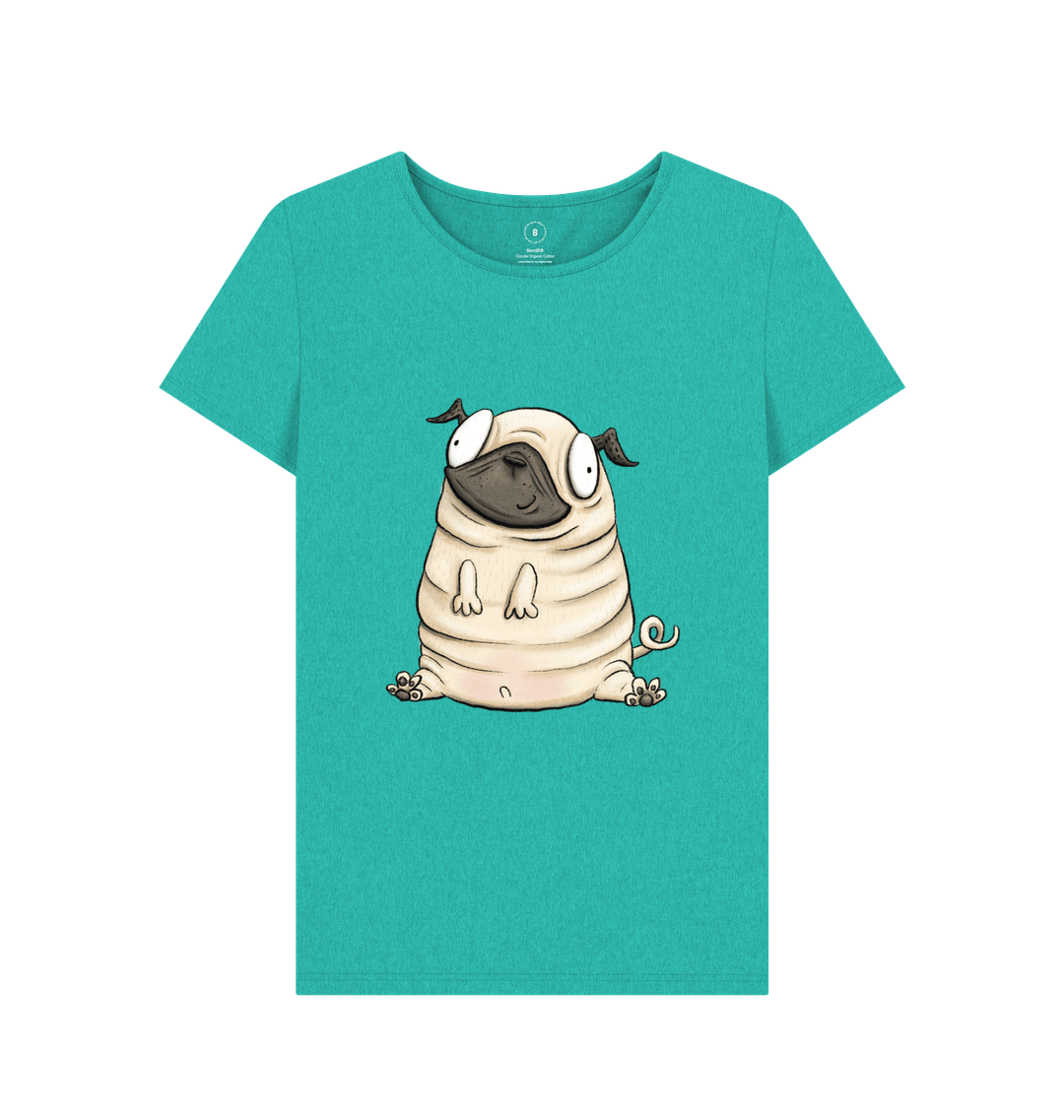 Seagrass Green Recycled Printed T-Shirt Front