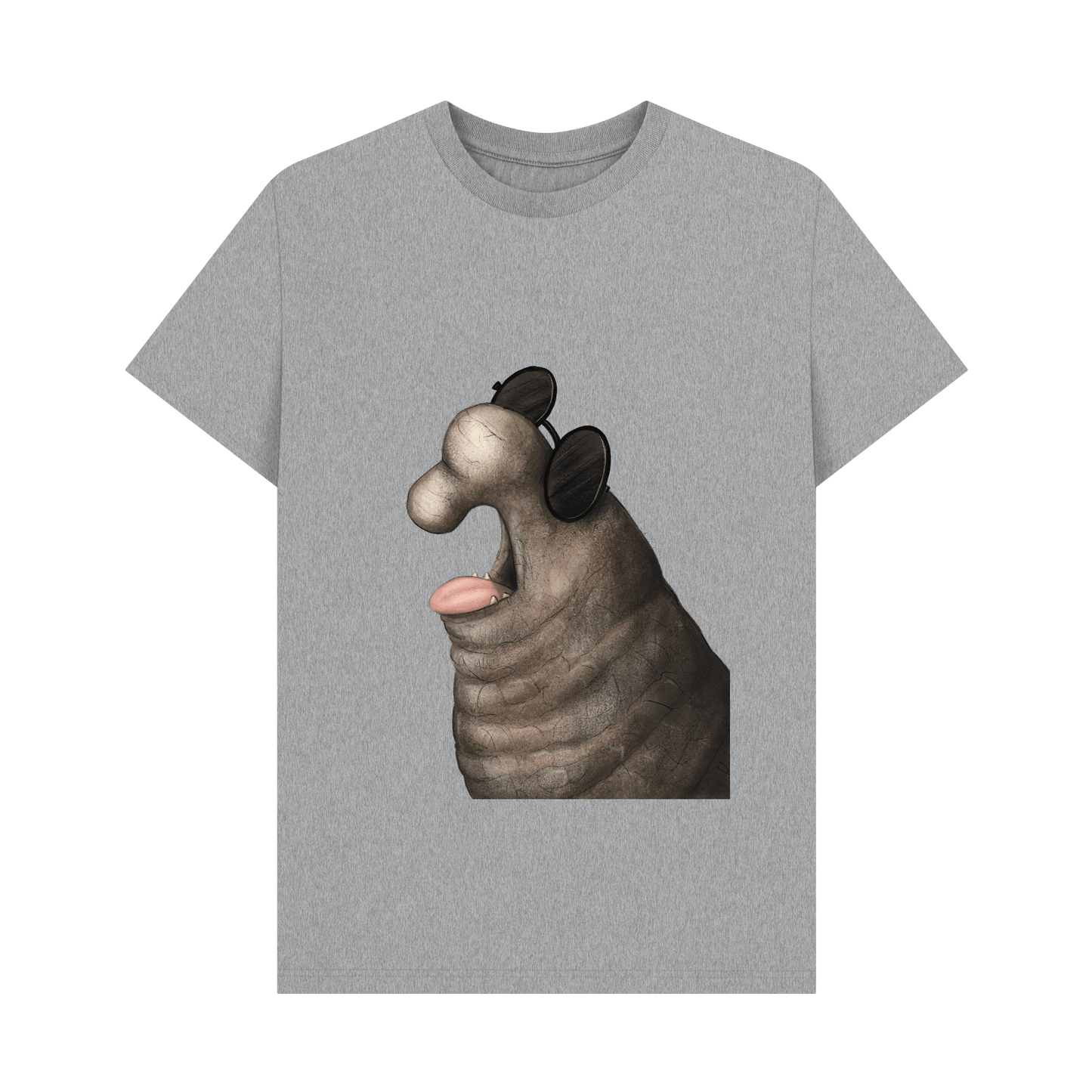 Athletic Grey Printed T-shirt Front