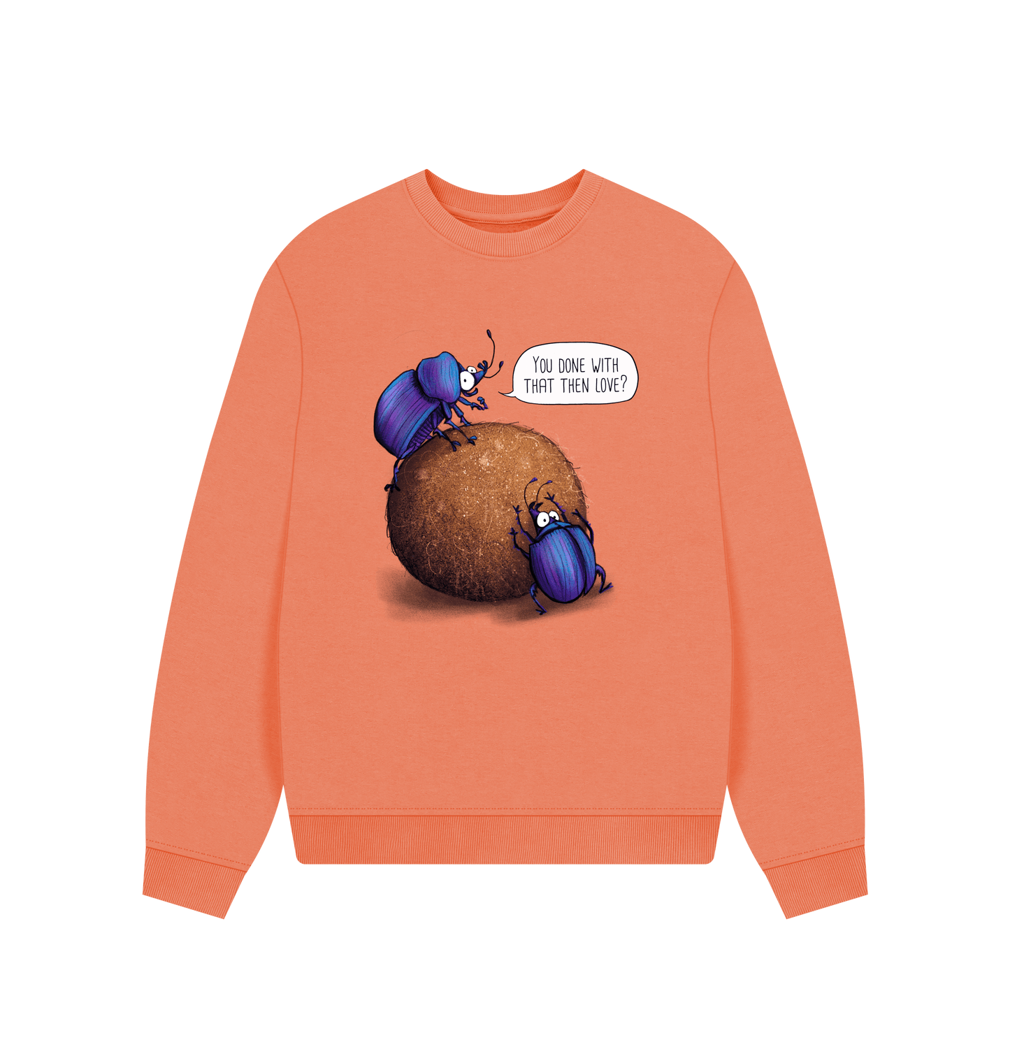 Apricot Printed Sweater Front