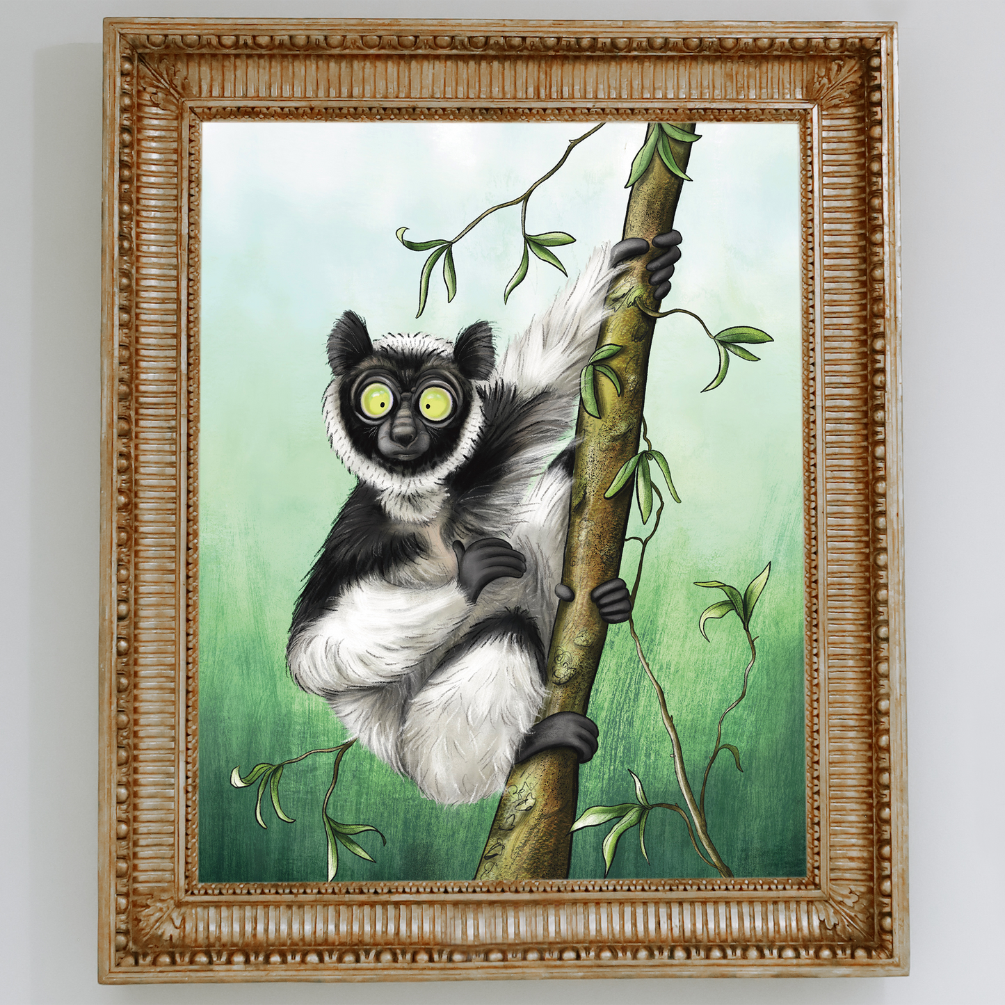 Indri Lemur art print