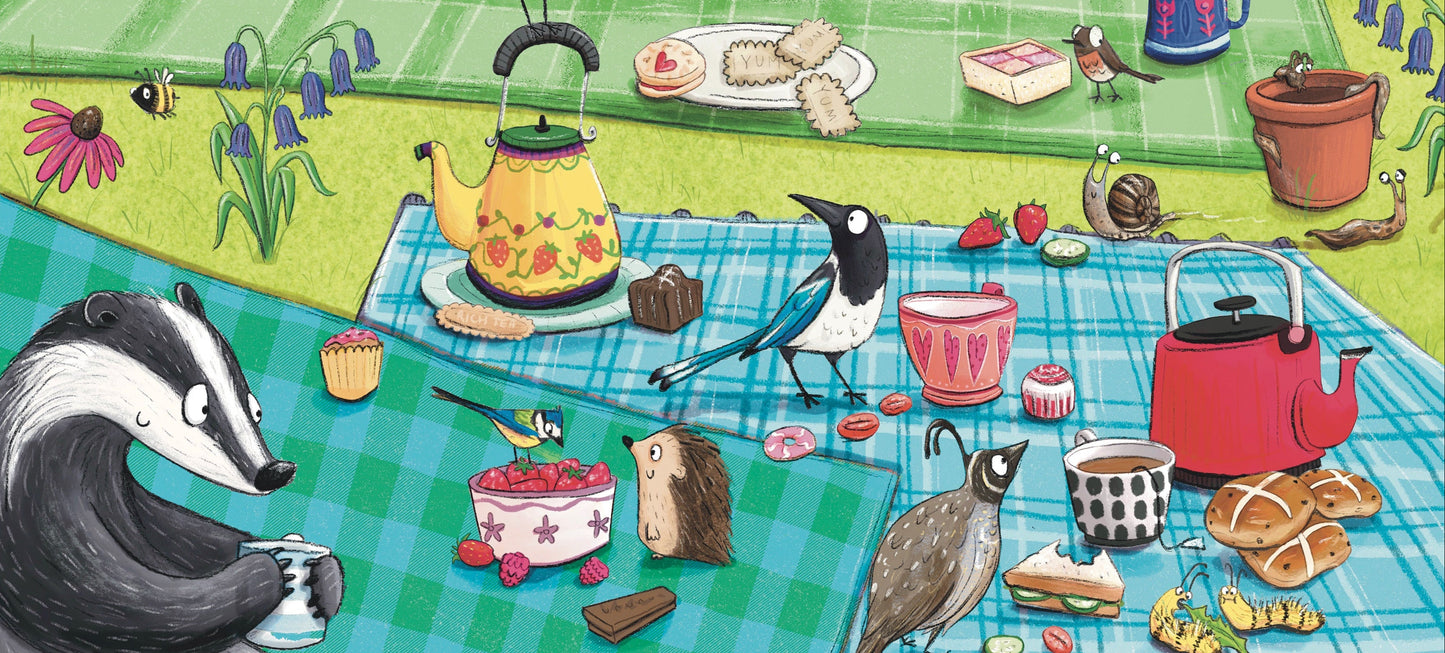 Woodland Picnic Art Print.