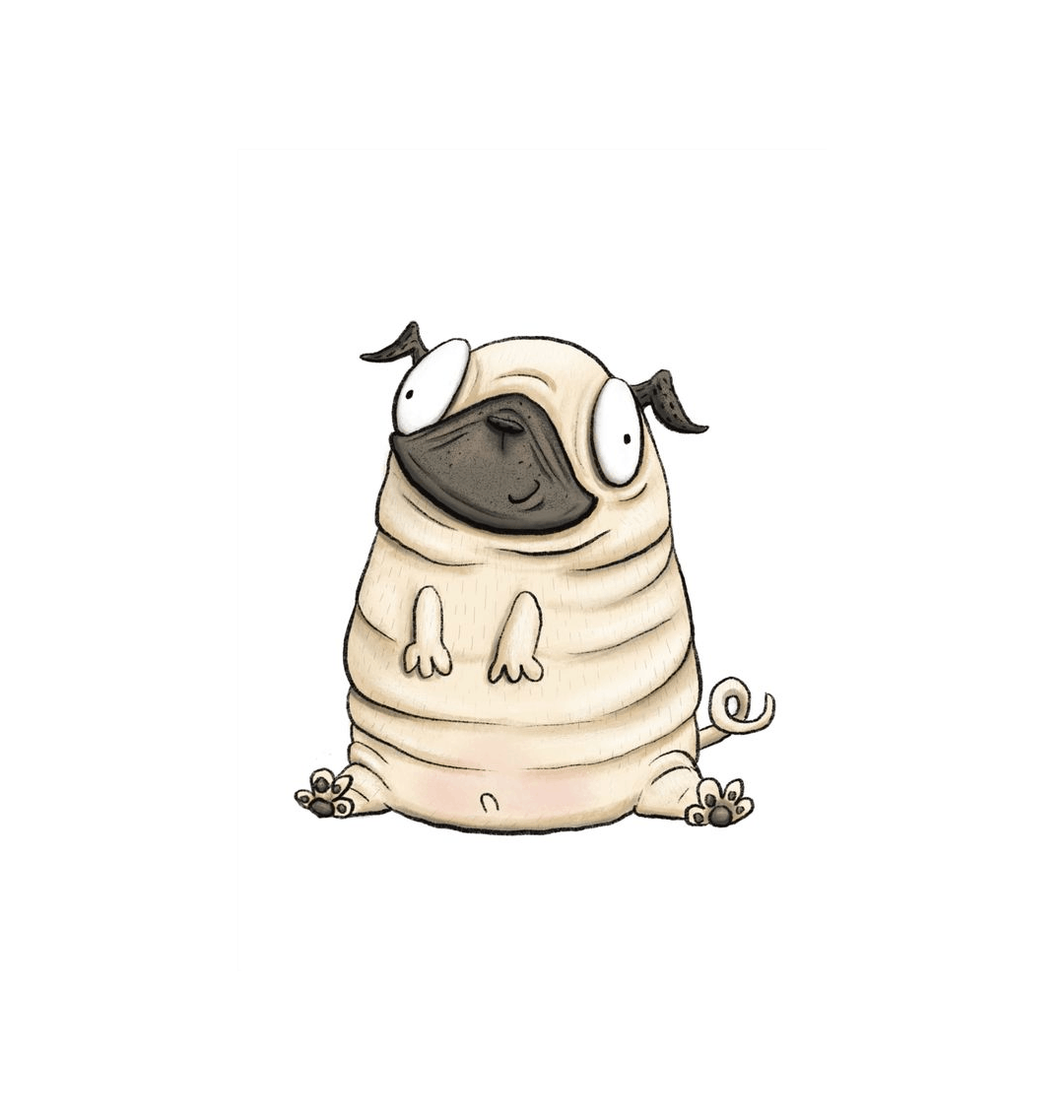Pugly Pugly - postcard – Gabriella Likes to Draw