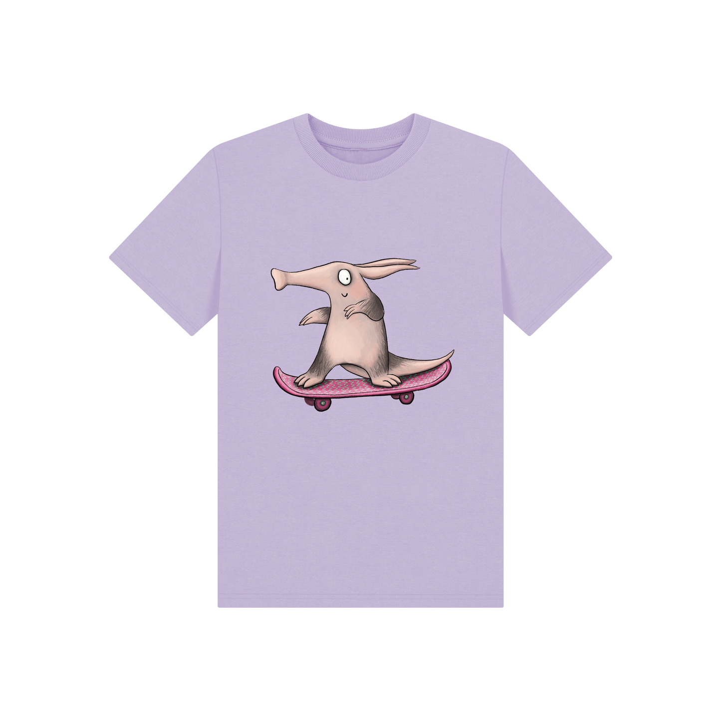 Soft Lilac Printed Kids T-Shirt Front