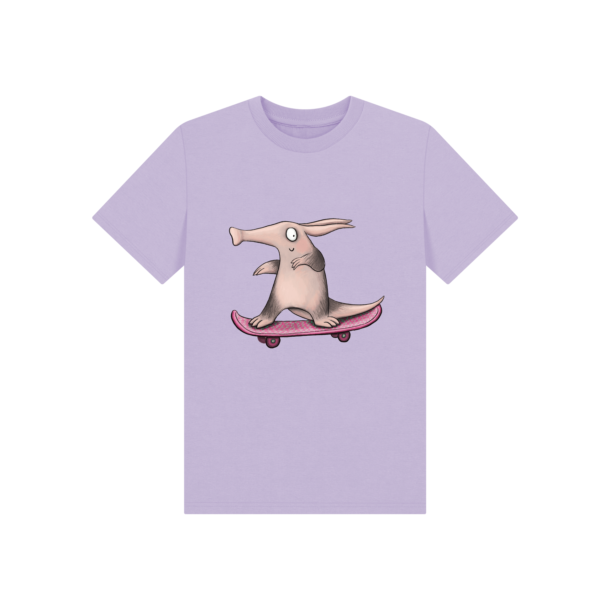 Soft Lilac Printed Kids T-Shirt Front