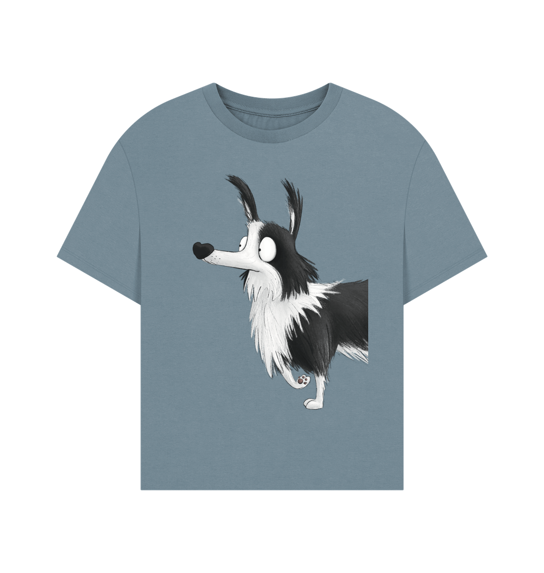 Stone Blue Printed T-shirt Front