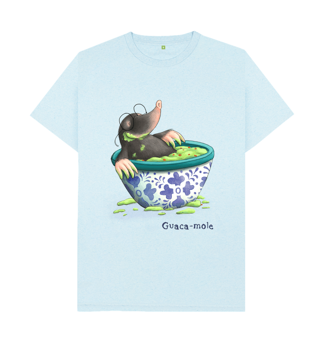 Light Blue Recycled Printed T-Shirt Front