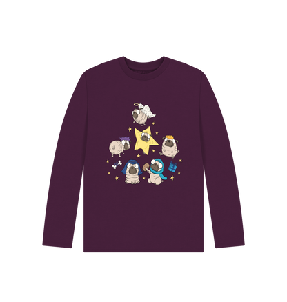 Purple Printed Kids T-Shirt Front