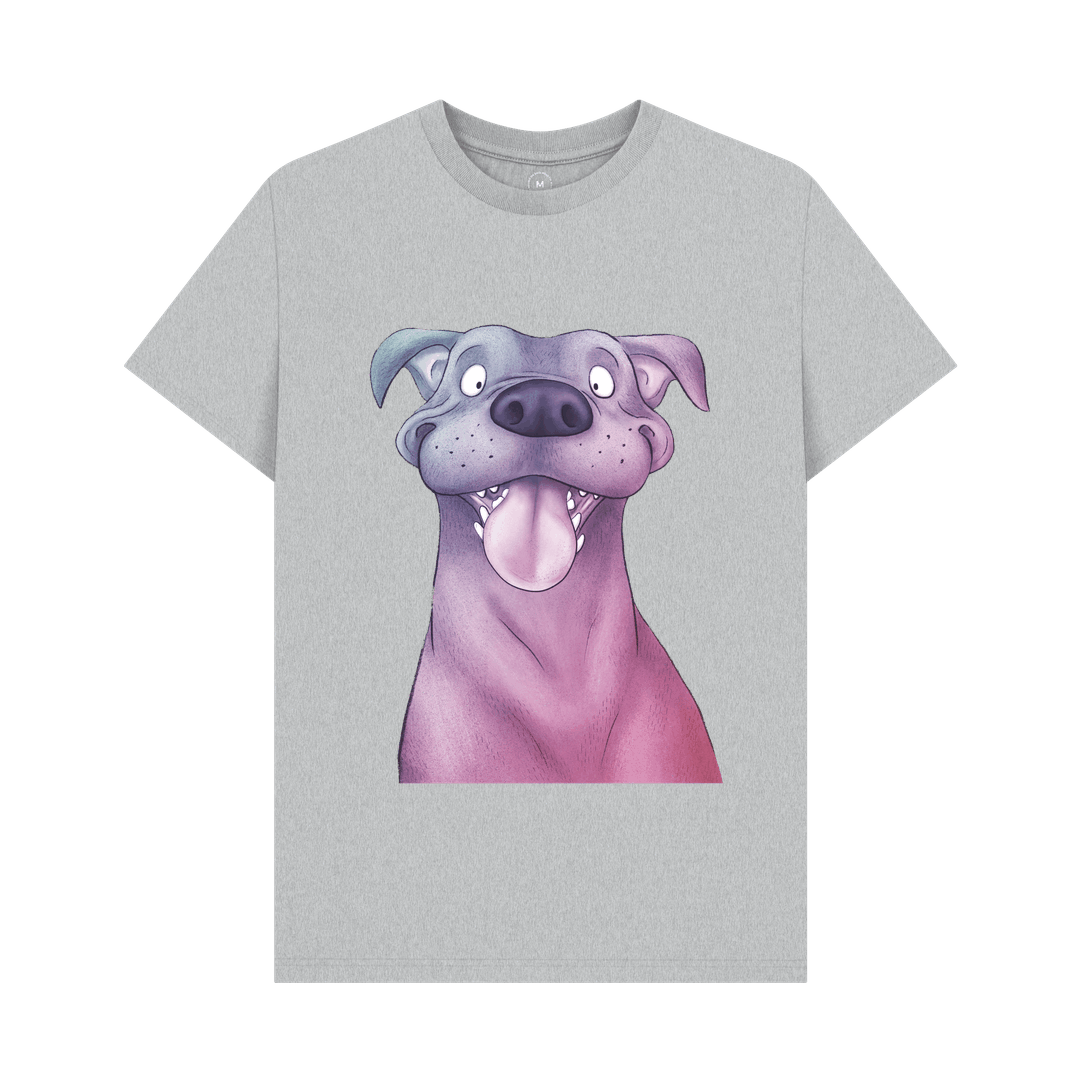 Grey Recycled Printed T-Shirt Front