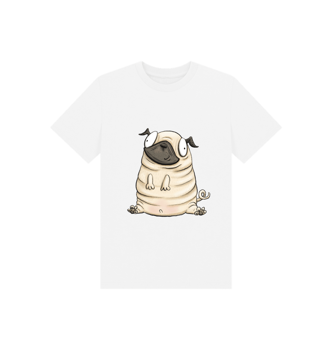 White Printed Kids T-Shirt Front