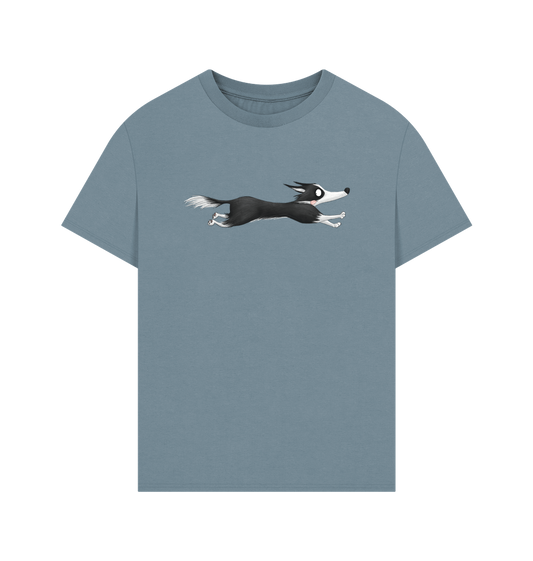 Stone Blue Printed T-shirt Front