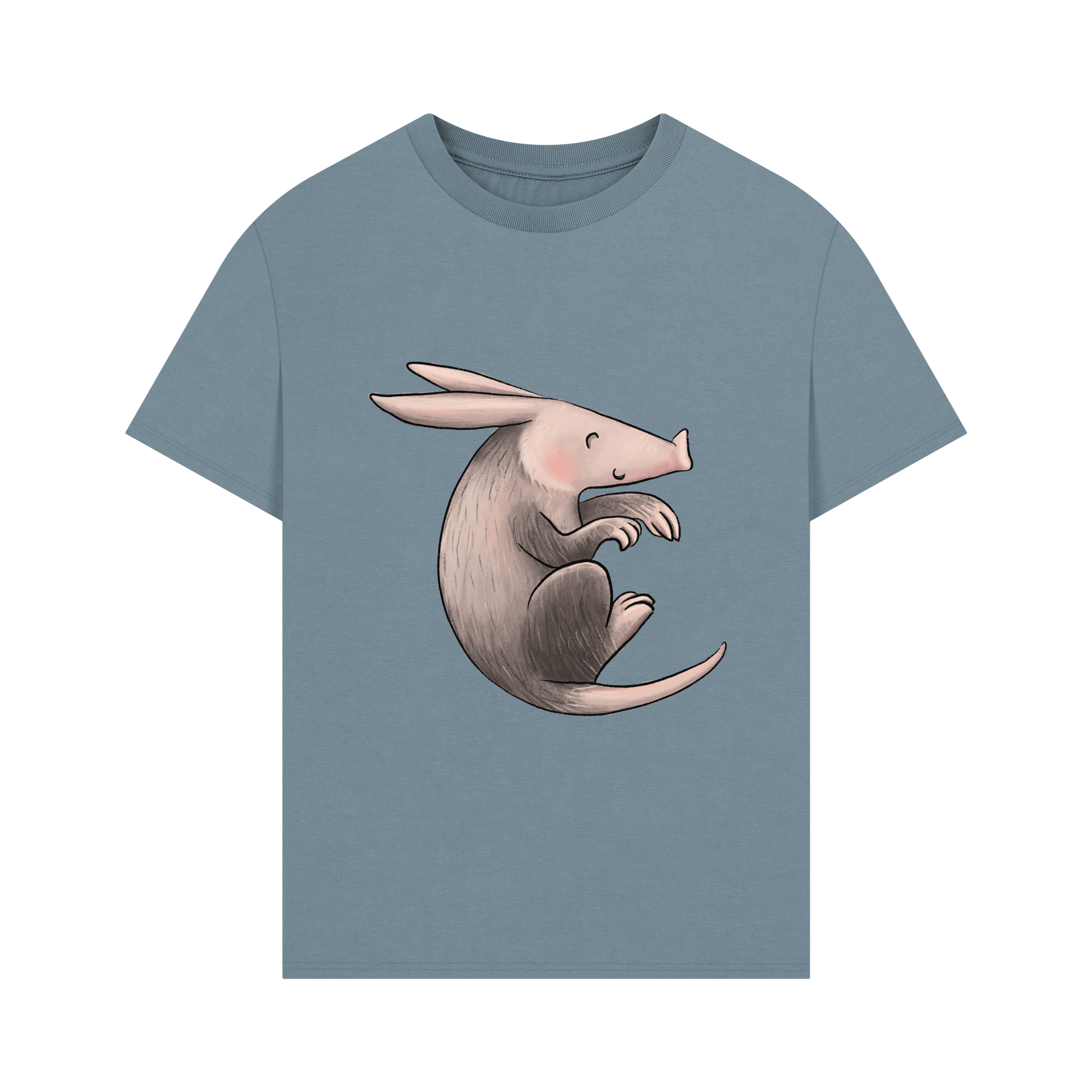 Stone Blue Printed T-shirt Front