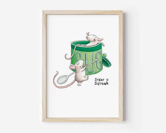 Mice kitchen art print - Sugar and Squeak