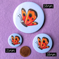 Bat design badge, magnet, mirror or keyring
