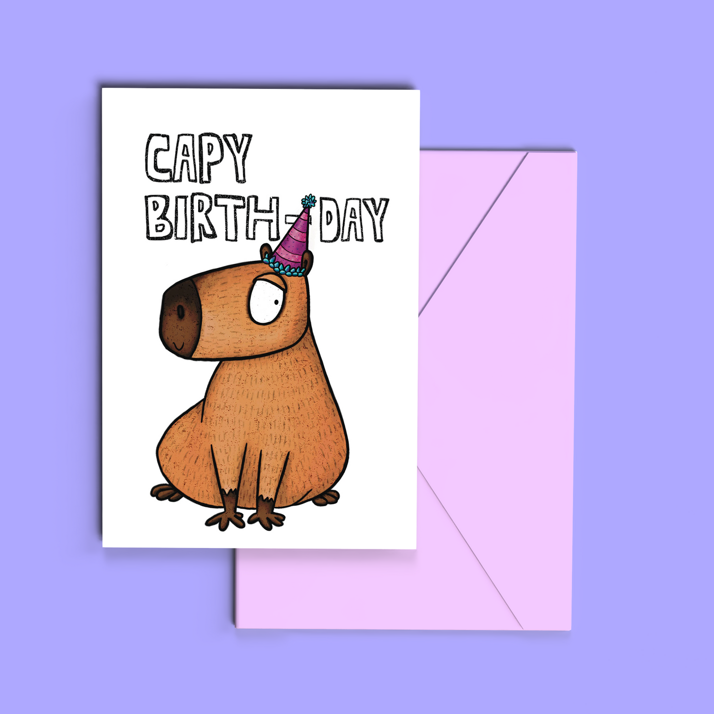 Capybara birthday card