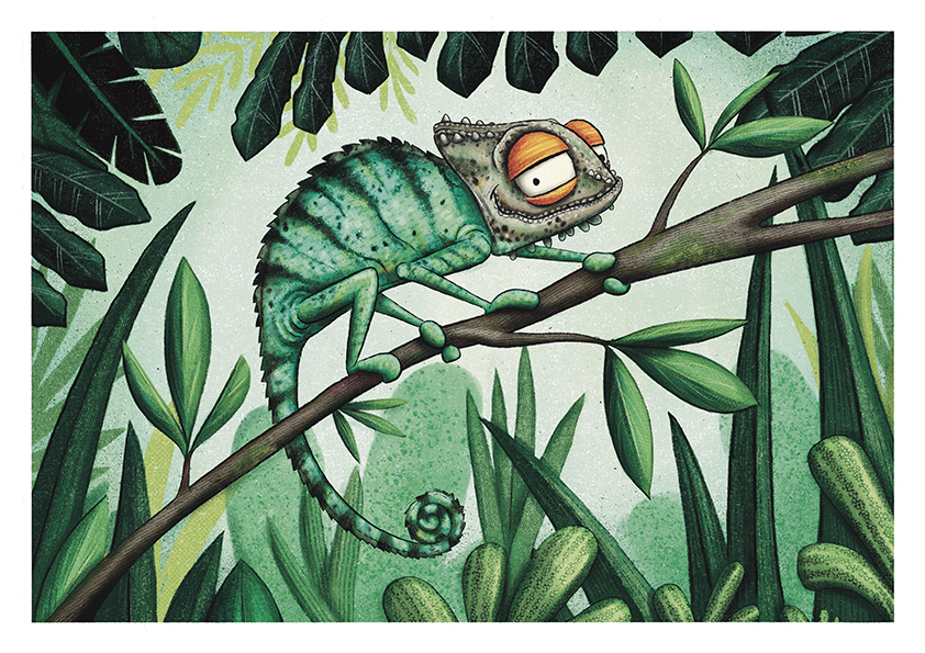 Chameleon art print