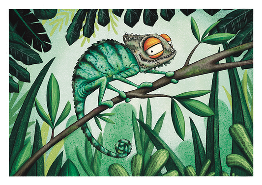 Chameleon art print