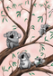 Koala family art print