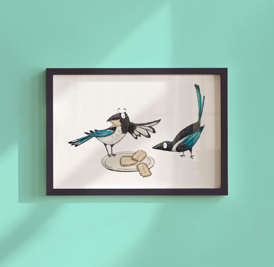 Two for Joy - Magpie print