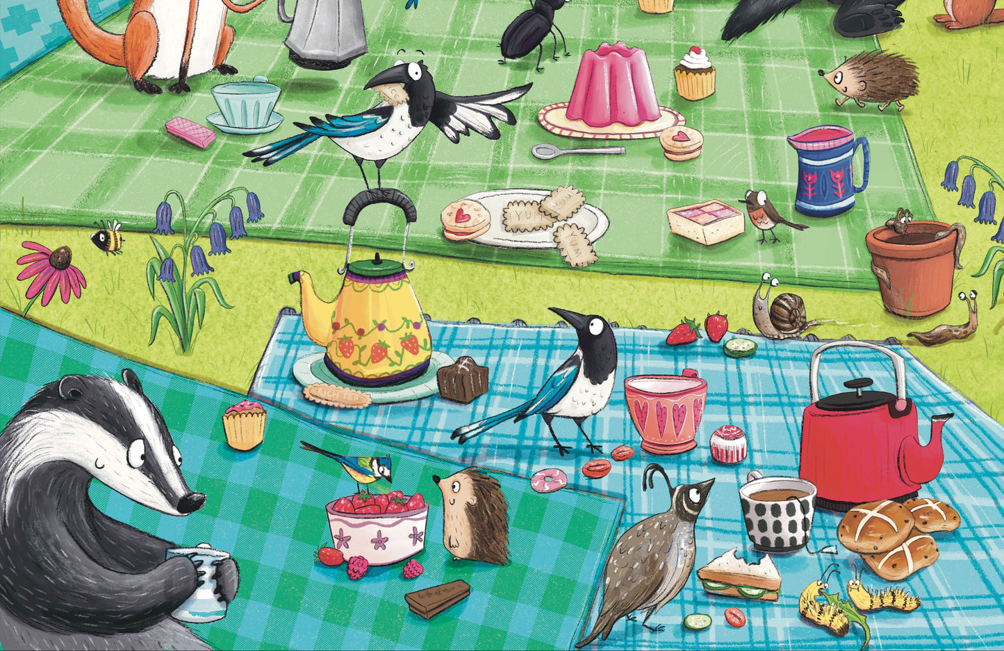 Woodland Picnic Art Print.