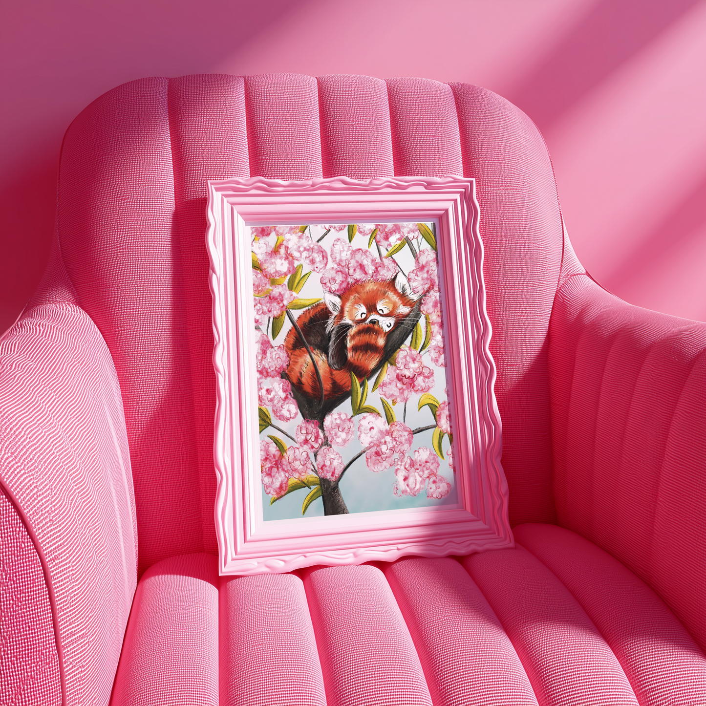 Red Panda Illustrated Art Print