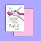 Unicorn illustrated art print: Stardust, wishes and magical things